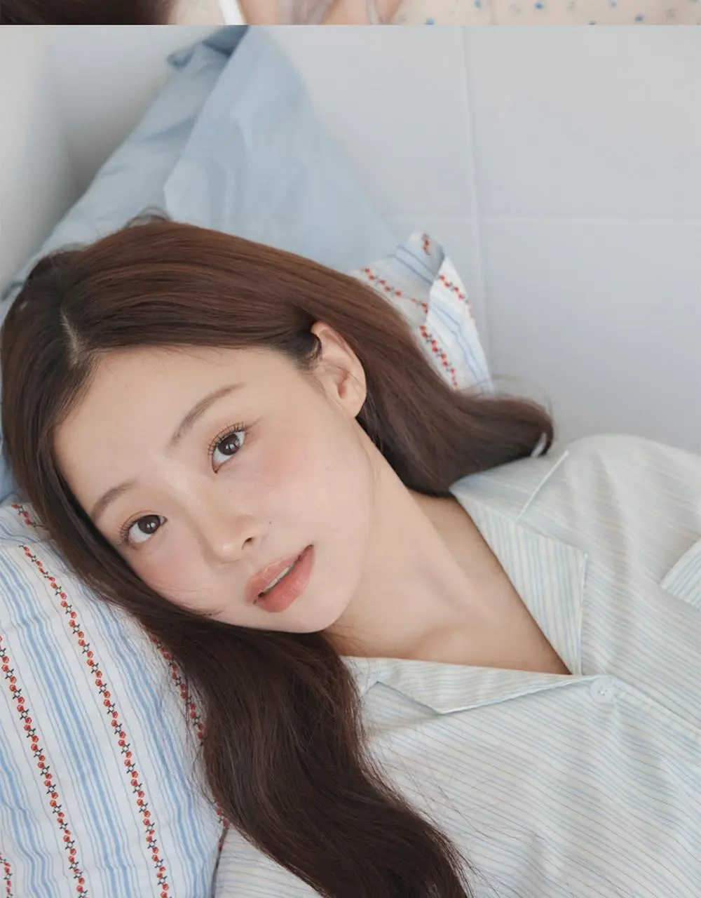 [곽민경 PICK] 오프아워 타이드리듬 치즈폼 반팔 잠옷 세트 (M / L / XL) 상세페이지 2